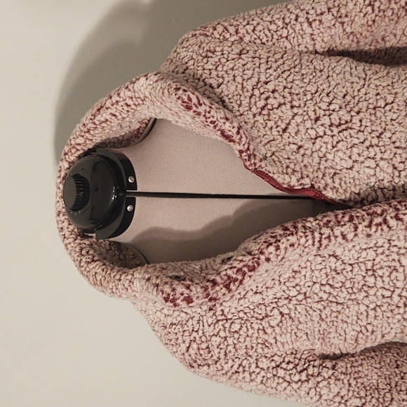 Say What White/Mauve Teddy Fleece Jacket Sz M - Picture 2 of 12